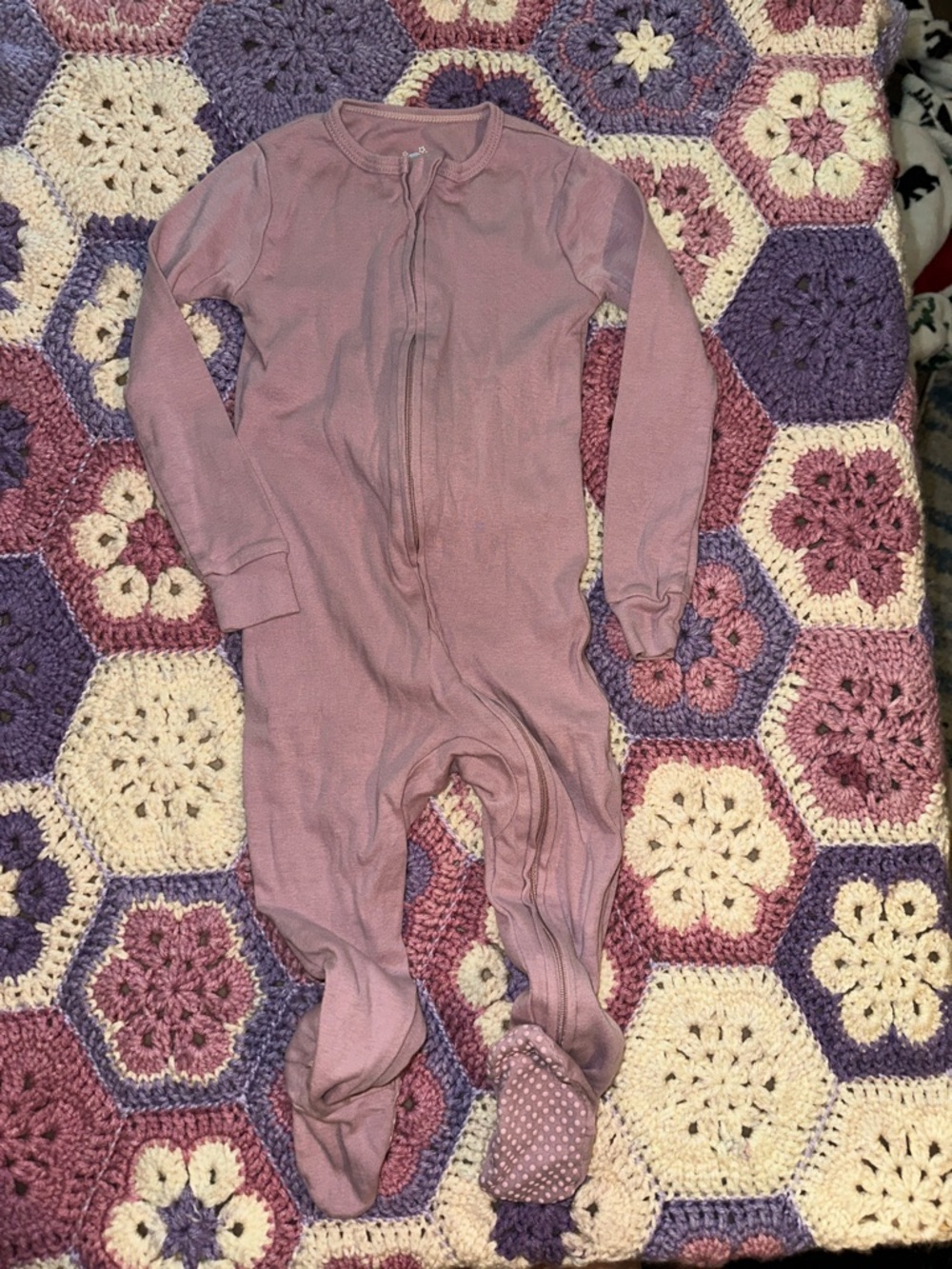 🎉cloud island Dusty Mauve Footed One-Piece Pajama. F133